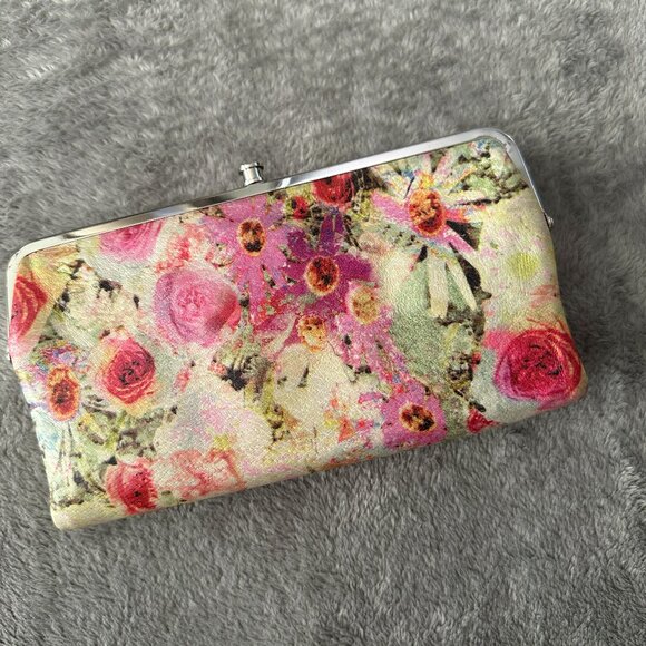 Hobo International Lauren Wallet Clutch Floral *flaw - Picture 1 of 5
